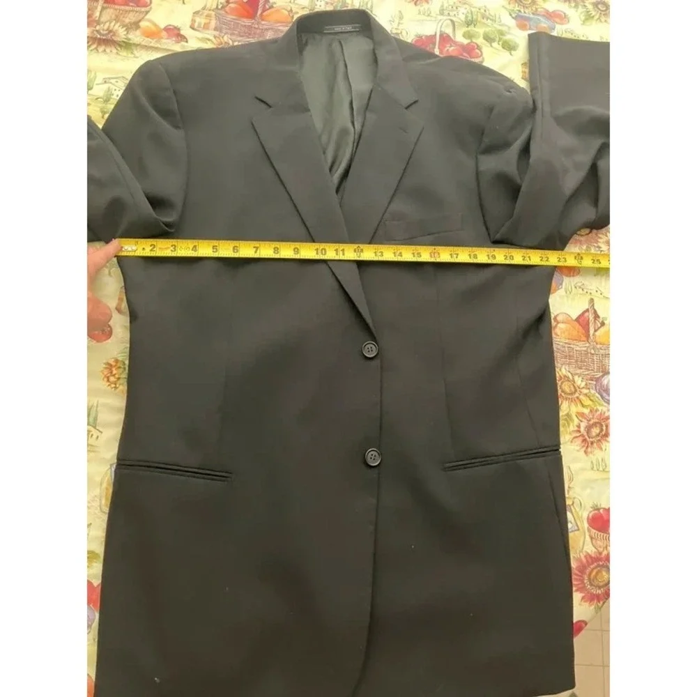 VTG Cerruti 1881 Shapes Black Wool Blazer Euro 62 Italy Old Money